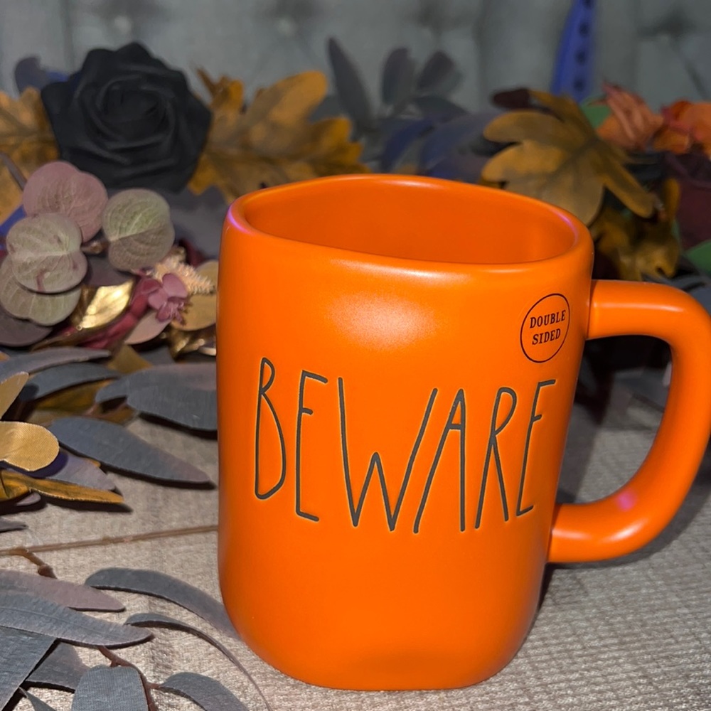 Beware Rae Dunn mug double sided